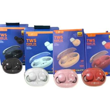 Imagem de Fone Inova TWS Bluetooth Fon-6783 Sem Fio In-ear, Vermelho