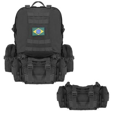 Imagem de Mochila Impermeável Tática Militar 55L Masculina Feminina Viagem Acade