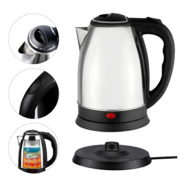 Imagem de Chaleira Elétrica de Aço Inox, 1,8L, 1100W, Desligamento Automático, Base Antiderrapante