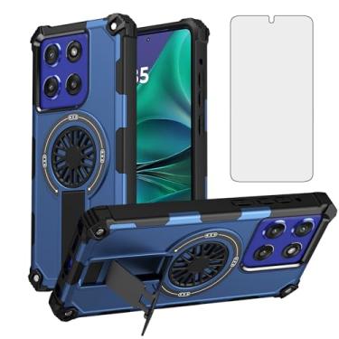 Imagem de Asuwish Capa de celular para Motorola Moto G Stylus 5G 2025 com protetor de tela de vidro temperado e suporte magnético à prova de choque, fina, híbrida, resistente, acessórios G5 feminino masculino