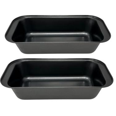 Imagem de U UAIREMSIC Forma de pão antiaderente grande, pacote com 2, assadeira de pão de aço carbono, fácil liberação e pode ser lavada na lava-louças, 25,4 x 12,7 x 6,3 cm