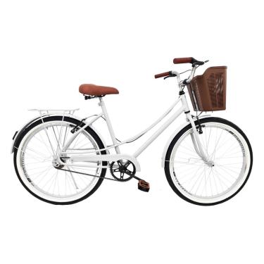 Imagem de Bicicleta Milla vintage retro aro 26 c/Cesta e Pneu de Faixa