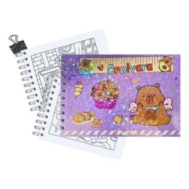 Imagem de Caderno De Desenho Bobbie Goods Capivara Capa Dura A5 Com 48 Folhas 18