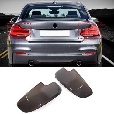 Imagem de Hudiriy Capas de luz traseira fumê compatíveis com BMW Série 2 F22F23/16 M2F87 2014-2017 ABS Capa de proteção de lanterna traseira de carro Acessórios externos