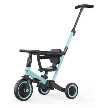 Imagem de newyoo Triciclos Infantis Para Crianças De 1 A 3 Anos, Bicicleta Infantil, Bicicleta De Equilíbrio Para Bebês, Presente De Natal E Aniversário Para Meninos E Meninas, Triciclo Com Alça Para Pais, Prot