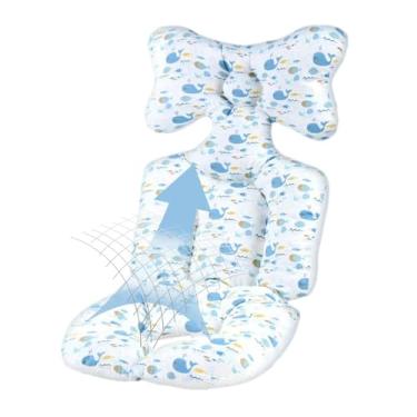Imagem de Rrlihjgu Almofada de assento de carro de bebê,Assento de carro infantil Baby | Almofada de carrinho de bebê respirável forro de carrinho para carrinhos e cadeiras de