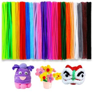 Imagem de Limpadores de cachimbo FVIEXE 1200PCS Craft Supplies 20 cores e 30 cm