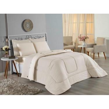 Imagem de Edredom Queen Size + Jogo Cama Queen Malha Penteada 100% Algodão-4 peç