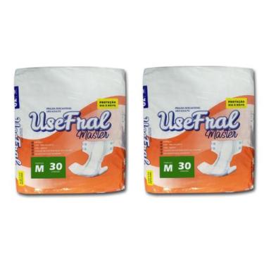 Imagem de Kit Fralda Geriátrica Descartável UseFral Tamanho M - 60 Unidades