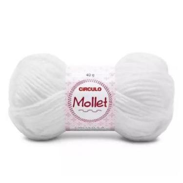 Imagem de Linha lã mollet circulo 40g, 10 - BRANCO