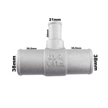 Imagem de Conexão T Aluminio Redução 35x20x35mm Adaptação Universal - JULES