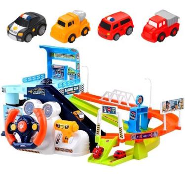 Imagem de Super Pista Controle Volante 4 Carrinhos Elétrica Didática - For Kids