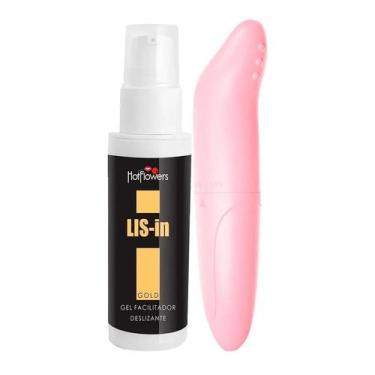 Imagem de Kit Gel Dessensibilizante Anal Anestésico LISIn e Vibrador de Ponto G 