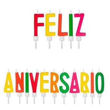 Imagem de Vela Feliz Aniversário Palito - 16 Un - no-brand