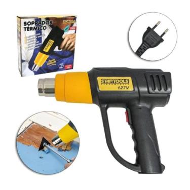 Imagem de Soprador Térmico 2000W, 127V/ 200V, Temperatura Ajustável 300-650°C, Cabo 1,3m Profissional, Cozinha, Aplicação, Acabamento (127, Volts)