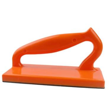 Imagem de harayaa de empurrar para mesas de roteador de madeira, pega confortável para acessórios amadores, base de borracha leve de 2 mm, 6 x 2,7 x 3,2 polegadas, Laranja