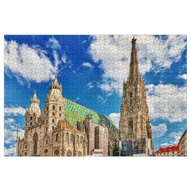 Imagem de Wooden Jigsaw Puzzles for Adults 1000 Pieces Puzzle-Old Cathedral City Vienna Austria Europe