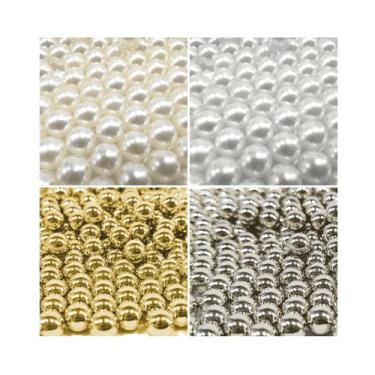 Imagem de Pérolas Sem Furo 6mm Cores Sortidas - 500 peças - Inova Aviamentos, 6m