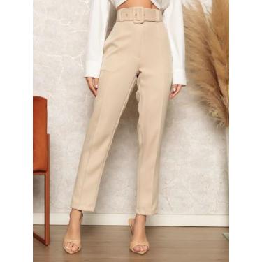 Imagem de calça social alfaiataria com cinto slim - luwink