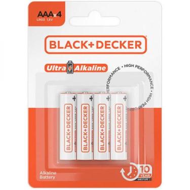 Imagem de Pilha alcalina palito AAA com 4 unidades - BDBT-0AAA-04 - Black + Deck