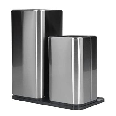 Imagem de Slots Solder de Faca, Organizador de Ferramentas de Cozinha de Aço Inoxidável Com Prateleira de Tábua de Corte, para Espátula, Colher, Garfo, Armazenamento de Pauzinhos