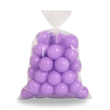 Imagem de Kit Com 50 Unidades De Bolinha Para Piscina De Crianças Não Amassam Bolas Divertida Cor Vibrante (Lilás)
