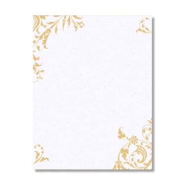 Imagem de Paperdirect Serene Gold Hue Verona Convite Special Event Celebration Papelaria, papel de borda, papel timbrado 21 x 25 folhas, papel de escrita premium elegante, papel decorativo para impressora