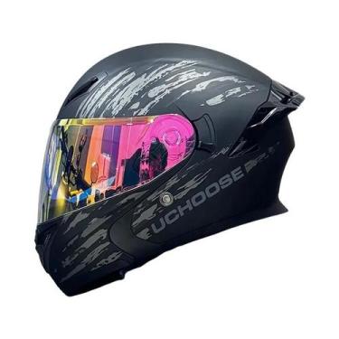 Imagem de Capacete De Motocicleta Unissex Aprovado Pelo DOT Com Visor Duplo Prot