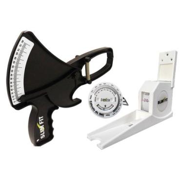 Imagem de Adipômetro Plicômetro + Estadiômetro Kit Avaliação Física com trena nu