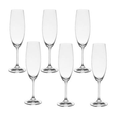 Imagem de Taça De Cristal Bohemia Para Champanhe 220 ml Anna 6 Peças