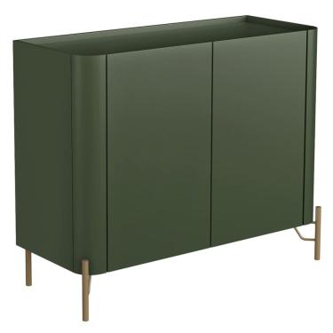 Imagem de Aparador Buffet Para Sala de Jantar 2 Portas Pés Industrial Dourado Naim I03 Musgo - Lyam Decor