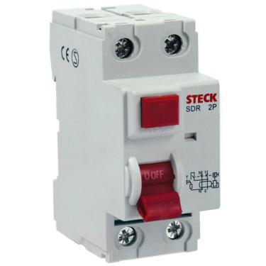 Imagem de Interruptor Diferencial 2p 40a - Sdr24030 - Steck Interruptor Diferencial 2p 40a 30ma Sdr-24030