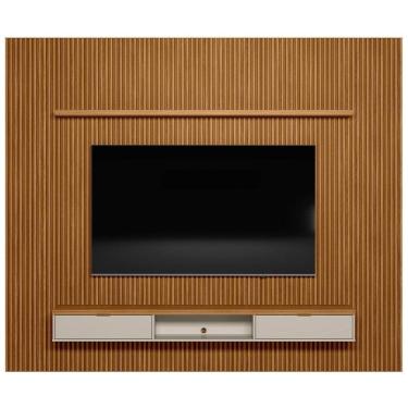 Imagem de Painel Ripado para TV 75 Pol. com Bancada 297cm Prime Plus L06 Nature/Off White - Mpozenato