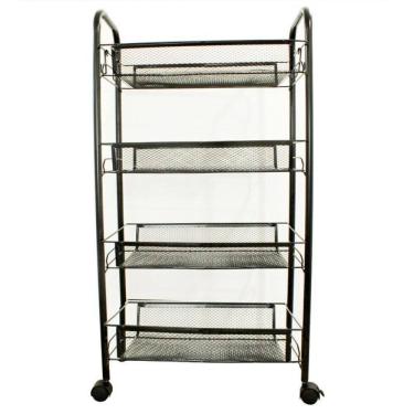Imagem de Carrinho Organizador Multiuso Com 4 Prateleiras   Fruteira  