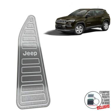Imagem de Descanso De Pé Aço Inox Jeep Compass 2022 Prata
