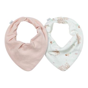 Imagem de Kit Com 2 Babadores Bebê Bandana Cerejeira Rosa Pêssego -Hug