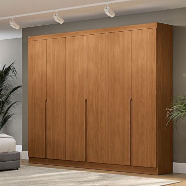 Imagem de Guarda-Roupa Casal Marino 6 Portas 4 Gavetas Canela - Kappesberg