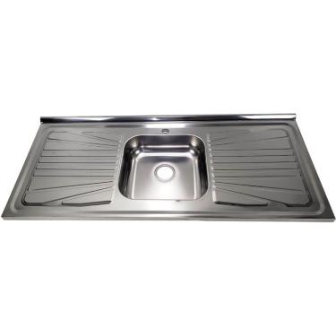 Imagem de Pia de Cozinha Inox Cuba Central com Furo para Torneira 120 x 52cm - FABPIA01040102 - FABRINOX