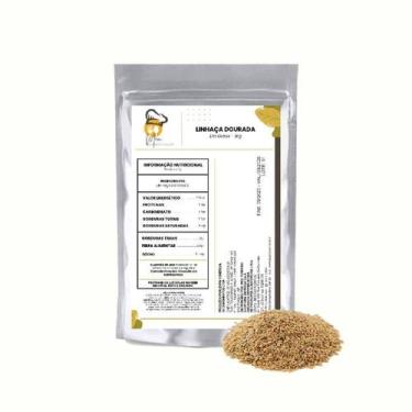 Imagem de Linhaça Dourada em Grãos Pura  Fibra, Ômega 3 e Nutrição - Meu tempero