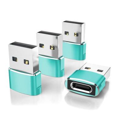 Imagem de Adaptador USB-C fêmea para USB-A macho, pacote com 4 unidades Elebase