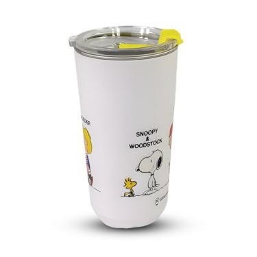 Imagem de Zona Criativa – Copo Sky 500ml Snoopy | Copo Térmico com Parede Dupla Inóx, Tampa Antivazamento c/Vedação por Pressão | Ideal para Levar Sua Bebida com Segurança em Qualquer Lugar