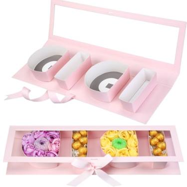 Imagem de AceOrbit Gigi caixa de presente vazia papai avó caixa de papelão em forma de carta caixas de flores com tampa caixas de palavras preenchíveis Natal dia das mães presente decorativo para chocolate