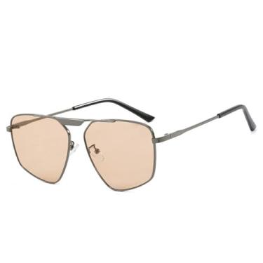 Imagem de Óculos de sol polarizados clássicos para mulheres, óculos retrô poligonais anti-luz azul, armação de metal, óculos UV400,5,143mm