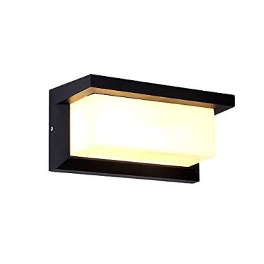 Imagem de Luminária de parede LED para área externa, luminária quadrada à prova d'água IP65, luminária de parede externa com sensor de movimento, luminária de parede externa para pátio, varanda, garag