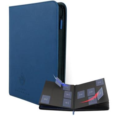 Imagem de Card Guardian - 9 Pocket Premium Binder with Zipper for 360 Cards Trading Card Games TCG (Blue) Side Loaded Pockets Perfect for Yugioh Cards MTG Binder Sports Cards