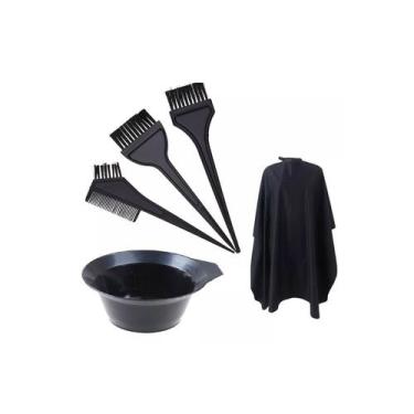 Imagem de Conjunto de cabeleireiro, kit aplicador de capa, tratamentos e cores -