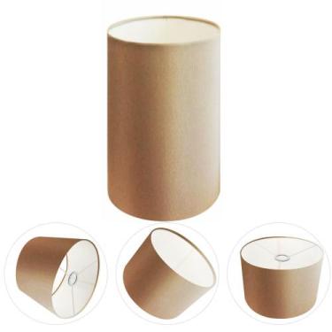 Imagem de Cúpula Abajur Cilíndrica Cp-8002 Ø13x30cm Palha - Vivare
