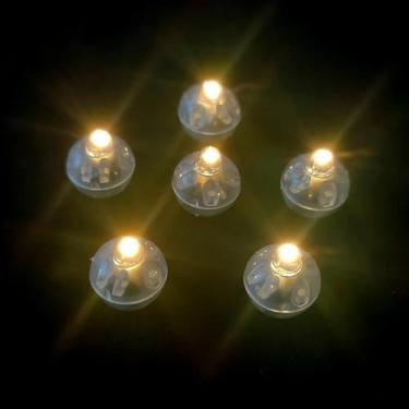 Imagem de 50 Pcs Luzes De Balão Individual LED Bateria Minúscula Sem Fio Para Decorar Sua Varanda Festas(Branco Quente)