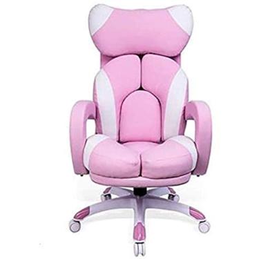 Imagem de Gaming, ergonômico, escritório, computador fofo pode ficar com apoio para os pés, braço giratório, azul, sem apoio para os pés