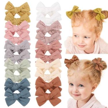 Imagem de Clipe de cabelo jollybows, 20 peças de presilhas de laço para bebês e 